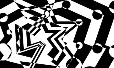 Operasyon sanatı tarzında tasarım için doku beyaz arkaplanda büyüleyici bir siyah desen