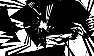 Modern tasarım için optik illüzyon siyah desen tarafından oluşturulan düz olmayan yüzey