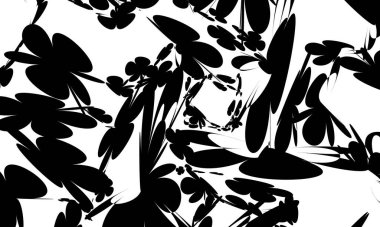 Modern tasarım için gizemli siyah beyaz duvar kağıdı