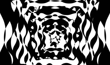 Orijinal tasarım için benzersiz siyah operasyon sanatı deseni