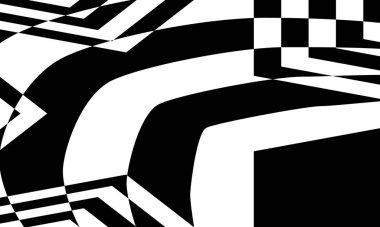 op-art biçimi tarafından oluşturulan siyah düzensiz yüzey