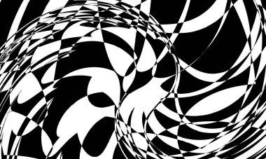 Beyaz arka plandaki siyah mistik desen orijinal ve gizemli.