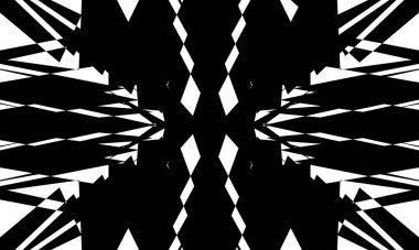 Beyaz zemin üzerinde siyah desen modern mistik duvar kağıdı