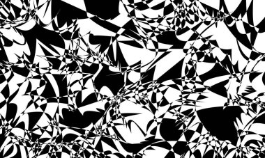 Büyüleyici optik illüzyon. Dalgalı çizgilerle siyah operasyon sanatı desenleri. Düz olmayan bir yüzey yaratıyor.