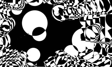 Operasyon sanatının orijinal tasarımında monokrom duvar kâğıdı