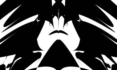 Siyah desenli çarpıtma tasarım için bir optik yanılsama orjinal duvar kağıdı yaratır