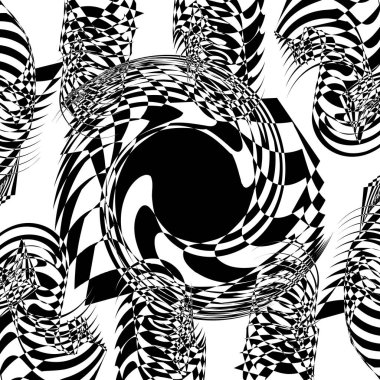 Tasarım için beyaz zemin üzerinde siyah sanat desenleri yaratıcı duvar kağıtları