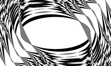 Operasyon sanatı tarzında ilginç siyah desen modern monokrom duvar kağıdı