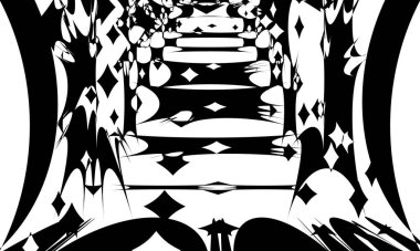 Operasyon sanatı tarzındaki siyah orijinal desenler büyüleyici soyutlama