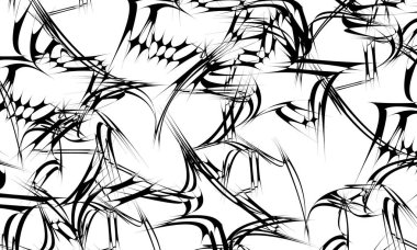 siyah desenli operasyon sanatı tarzı soyut ve modern