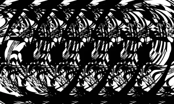 Μαγευτική Οπτική Ψευδαίσθηση Πρωτότυπο Μαύρο Μοτίβο Art Στυλ — Διανυσματικό Αρχείο