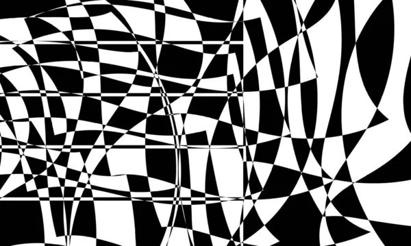 Patrón Negro Místico Con Ilusión Óptica — Archivo Imágenes Vectoriales