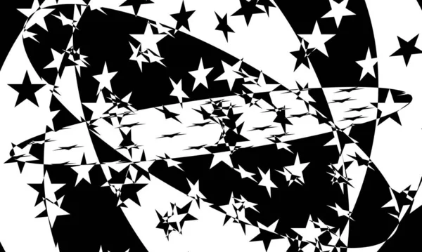 Illusion Optique Envoûtante Motifs Art Noirs Avec Des Lignes Ondulées — Image vectorielle