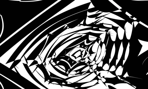Чорний Візерунок Дизайну Оптичною Ілюзією — стоковий вектор