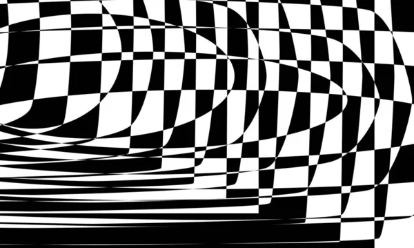 Faszinierende Schwarze Muster Stil Der Optischen Täuschung — Stockvektor