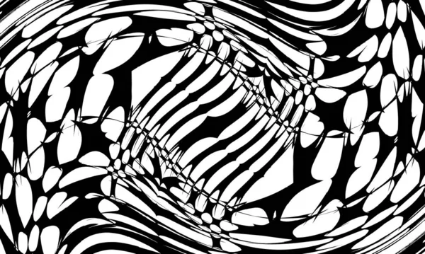 Papier Peint Noir Blanc Dans Style Art Motif Entonnoir Couper — Image vectorielle