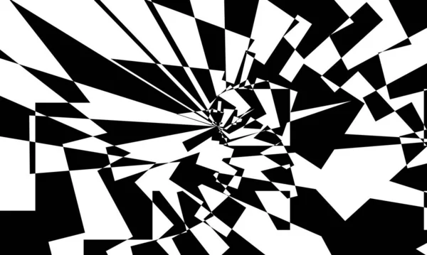 Patrón Negro Estilo Art Espectacular Ilusión Óptica — Vector de stock