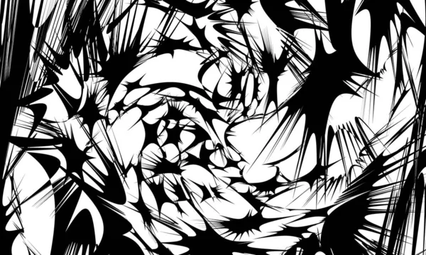 アート スタイルのブラック パターン未来的な光の幻想 — ストックベクタ