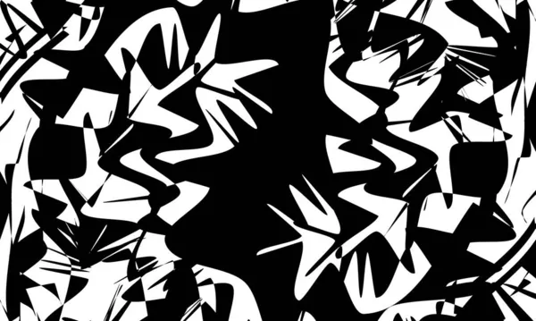 Πρωτότυπα Μαύρα Μοτίβα Επαναλαμβάνονται Λευκό Φόντο Σύγχρονη Ταπετσαρία Για Σχεδιασμό — Διανυσματικό Αρχείο