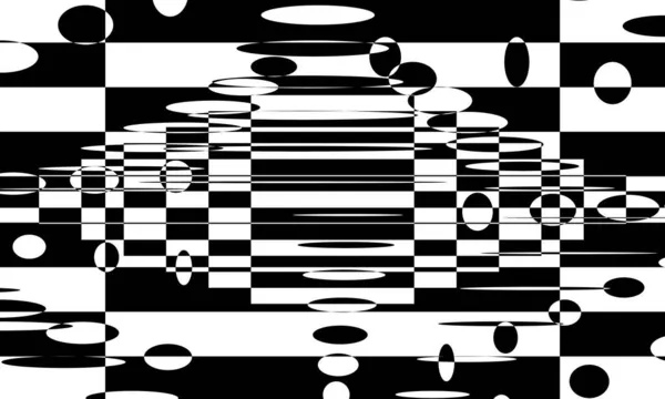 Ilusión Óptica Monocromática Textura Moderna Para Diseño — Archivo Imágenes Vectoriales