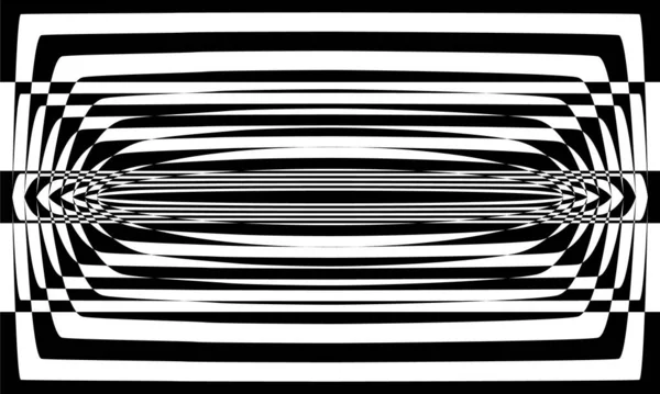 Patrón Negro Sobre Fondo Blanco Ilusión Óptica Encantadora — Vector de stock