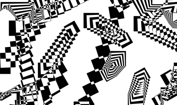 Monochrome Textur Für Optische Täuschung — Stockvektor