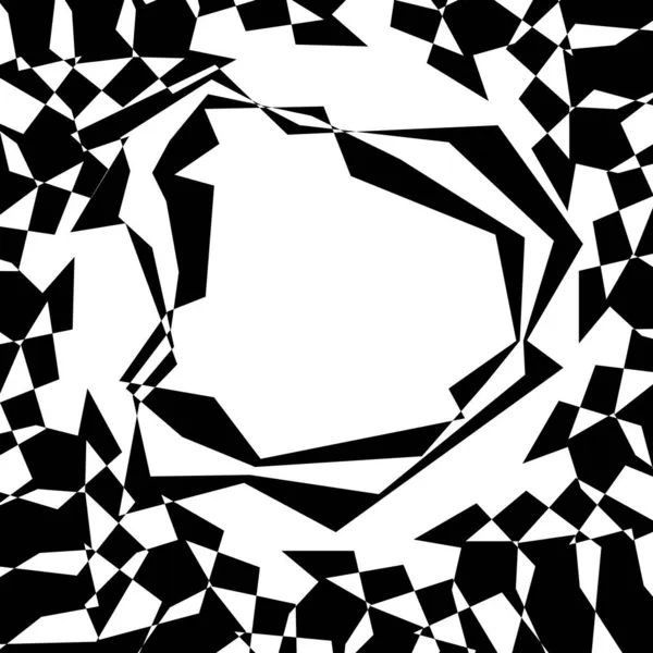 Mesmerizing Black Patterns Optical Illusion White Background — Stock Vector