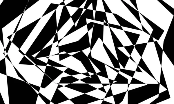 白の背景に黒のパターン スタイリッシュなOpartのための現代的な壁紙 — ストックベクタ