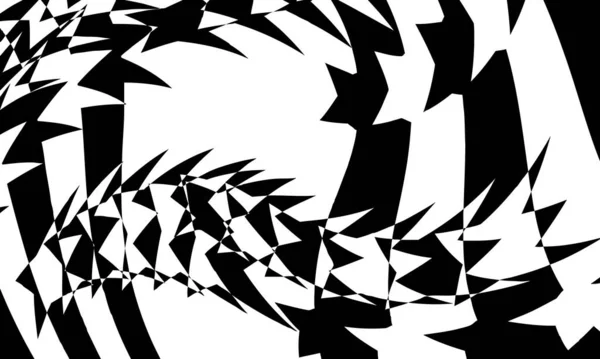 Monochrome Achtergrond Art Stijl Betoverende Optische Illusie — Stockvector