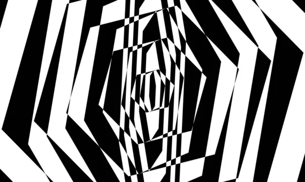 Fond Monochrome Dans Style Art Fascinant Illusion Optique — Image vectorielle