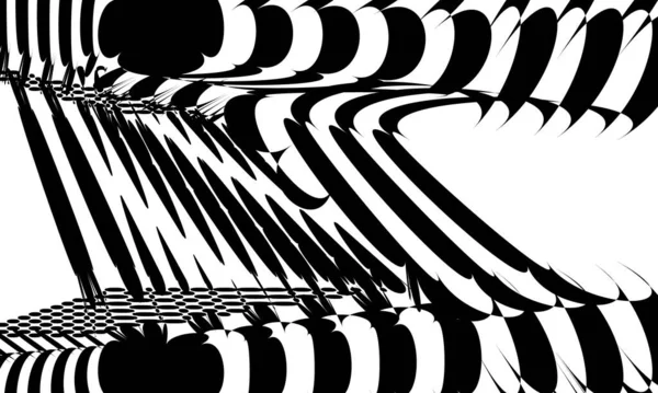 Black Pattern Original Design Optical Illusion — Stock Vector