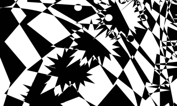 Geheimnisvolle Schwarze Muster Auf Weißem Hintergrund Einzigartige Art — Stockvektor