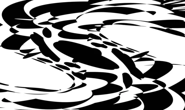 Ondulación Fondo Pantalla Blanco Negro Para Diseño Encantador Concepto Ilusión — Archivo Imágenes Vectoriales