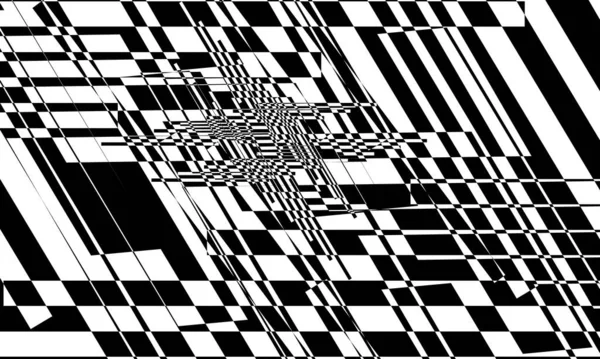 パターン Opart Opic Illusionオリジナルモノクロ壁紙 — ストックベクタ