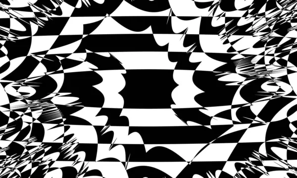 Fantastische Fremde Muster Art Stil Schwarz Und Originell — Stockvektor