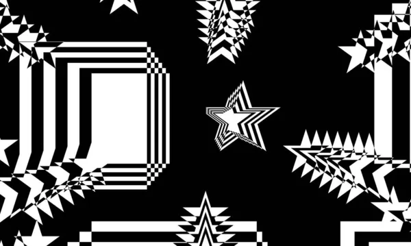 Motif Art Noir Déformé Pour Design Original — Image vectorielle