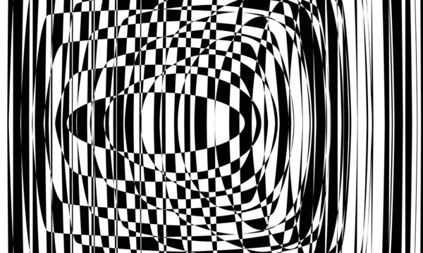 Muster Stil Der Art Optische Täuschung Auf Weißem Hintergrund — Stockvektor