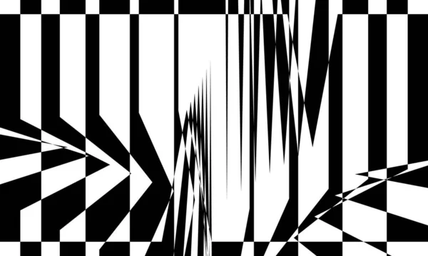 Monokroma Mönster Konst Stil Modern Tapet Optisk Illusion — Stock vektor