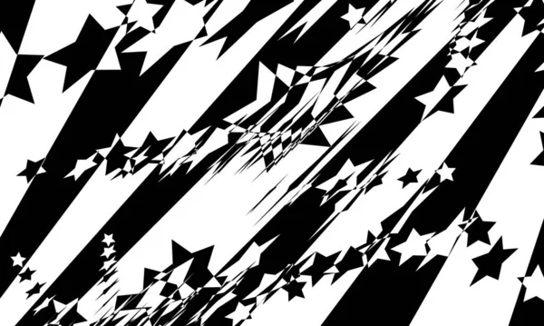 白い背景に神秘的な黒のパターン ユニークなOp Art — ストックベクタ