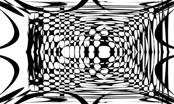 Schwarze Abstrakte Muster Auf Weißem Hintergrund — Stockvektor