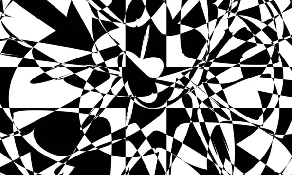 Tajemný Černý Vzor Hypnotizující Texturu Optickou Iluzí — Stockový vektor