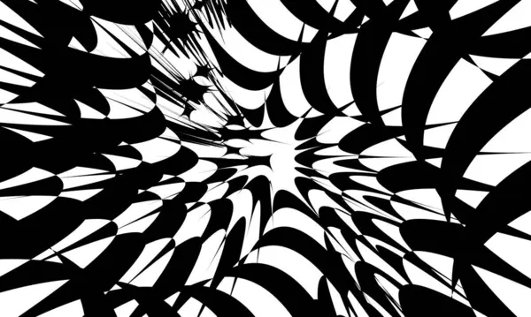 白色背景下介于概念之间的抽象而神秘的黑色图案 — 图库矢量图片