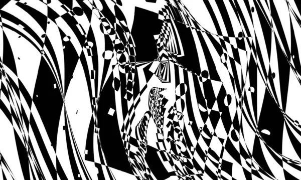 Black Original Patterns Bewitching Style Art Monochrome Wallpaper Design — Stock Vector
