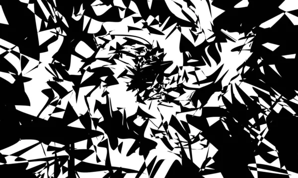 Abstrait Ondulant Noir Blanc Art Style Fond — Image vectorielle