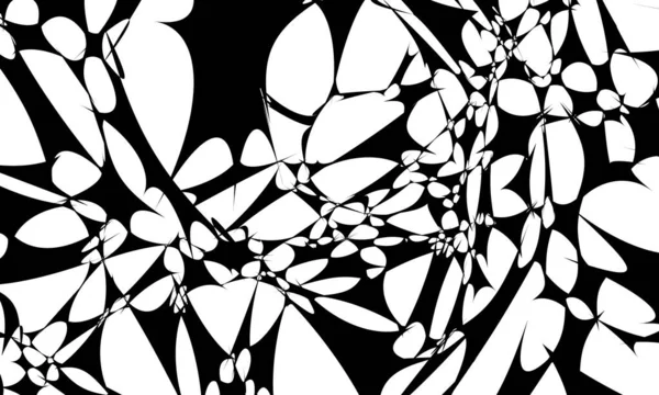 Operasyon sanatında fütürist siyah desen beyaz arka planda optik illüzyon