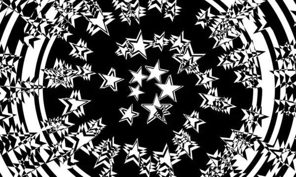 Operasyon sanatı tarzında çarpık monokrom duvar kâğıdı ilginç desen