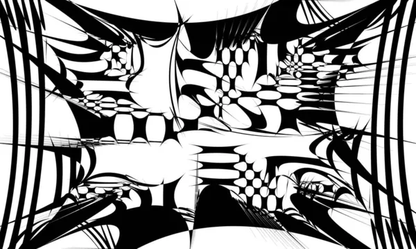 Μαύρο Μοτίβο Κυματιστά Σχέδια Δημιουργώντας Μια Οπτική Ψευδαίσθηση Δημιουργικά Σχέδια — Διανυσματικό Αρχείο