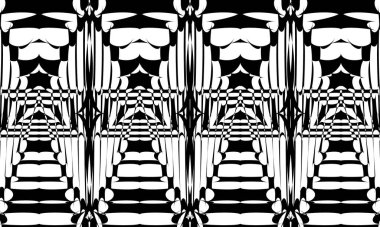 Optik illüzyonlu siyah desenler İnanılmaz operasyon sanatı