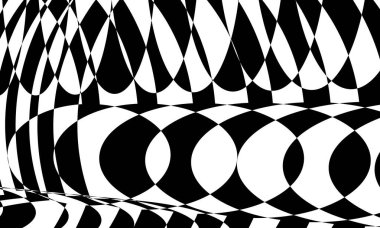 Operasyon sanatının orijinal tasarımında monokrom duvar kâğıdı