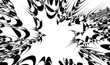 Beyaz zemin üzerinde orijinal siyah desen modern tasarım